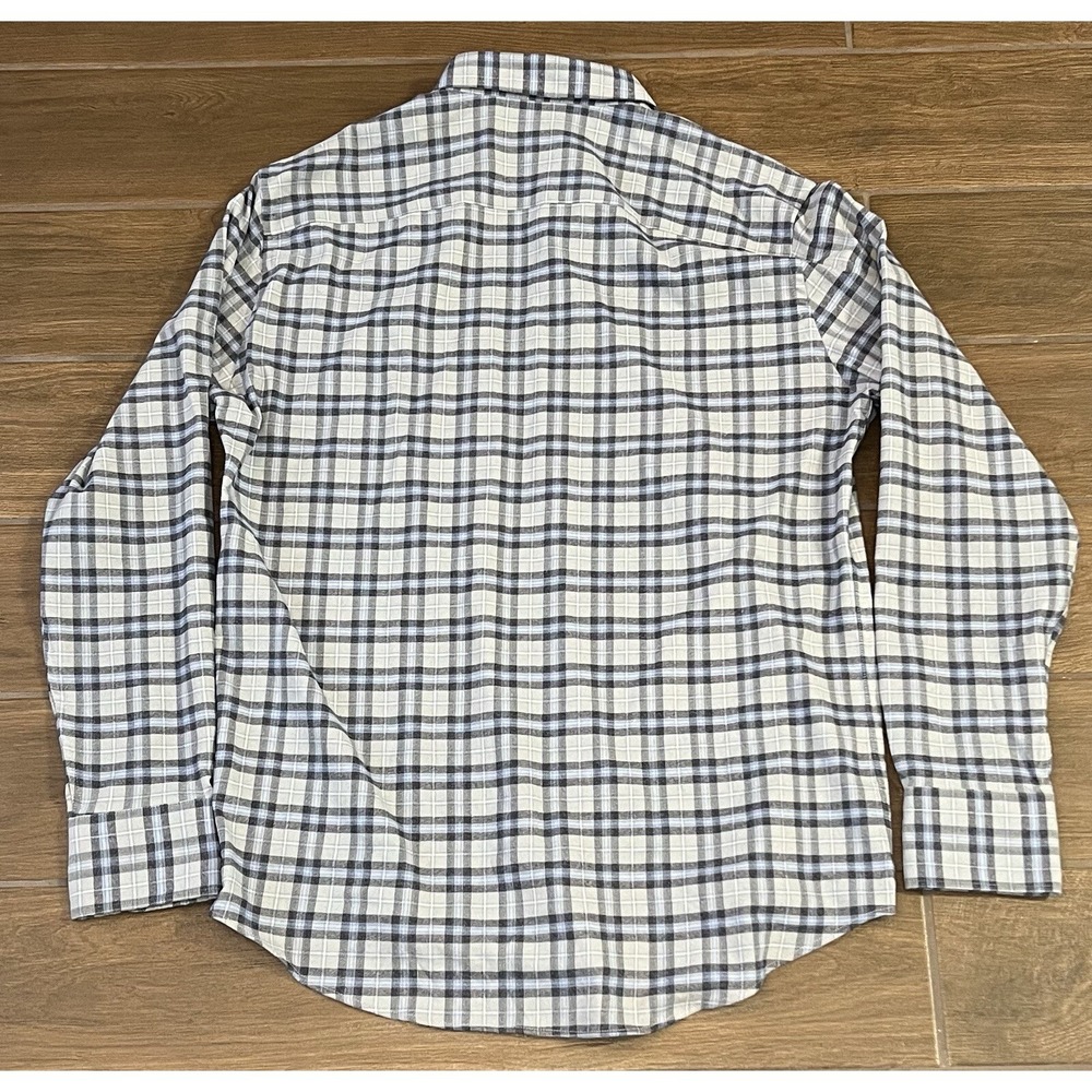 Peter Millar Men's Crown Sport Emmett Performance Flannel Sport Shirt Gale Large - Picture 6 of 6